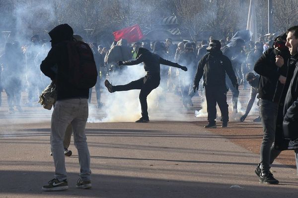 Débordements en marge de la manifestation contre la réforme des retraites à Lyon, le 10 décembre 2019.