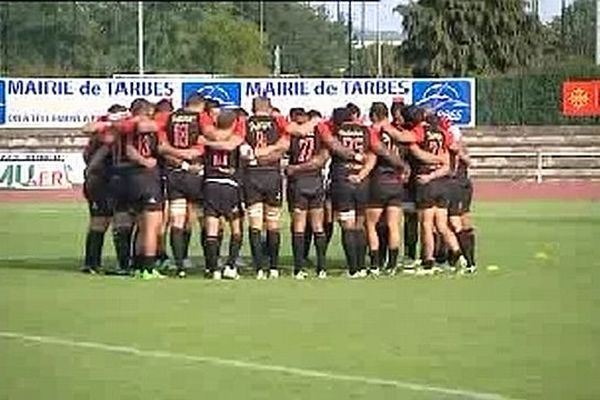 L'équipe à l'entraînement avant le match face à Tarbes