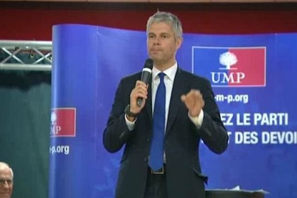 Avril 2013 : Laurent Wauquiez lors d'un meeting de l'UMP en Limousin 