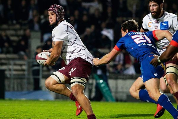 L'ailier de l'UBB Leroy Houston lors du match de TOP 14 contre Grenoble, au stade Chaban-Delmas, à Bordeaux, le 23 février 2019. 