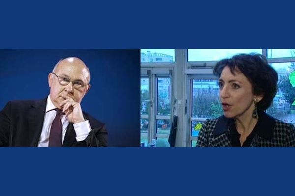 Michel Sapin, ministre du Travail, de l'Emploi et de la Formation professionnelle et Marisol Touraine, Ministre des Affaires sociales et de la Santé 