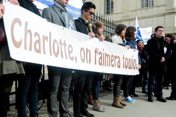 Lors de la marche blanche du comité de soutien de la famille en janvier 2014