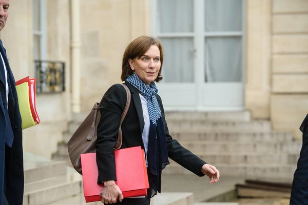 Laurence Rossignol à la sortie d'un conseil des Ministres