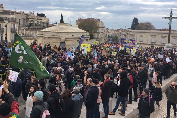 Montpellier - début de la manifestation contre la réforme des retraites - 5 décembre 2019.