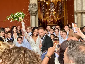 Cindy Fabre et son mari Sylvain Camos à Dijon.