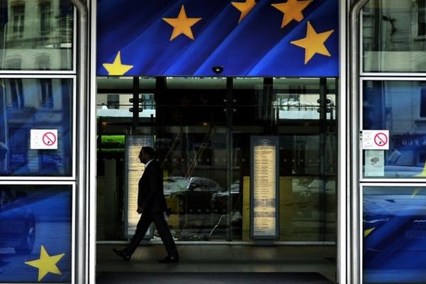 Entrée du bâtiment de la Commission européenne à Bruxelles.