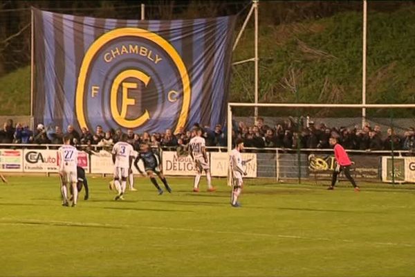 Le FC Chambly lors d'un match face à Marignane le 12 avril.