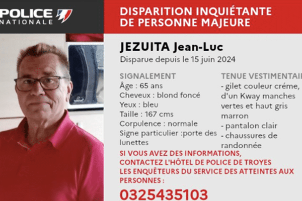 La police nationale de l'Aube recherche activement un homme de 65 ans disparu depuis 1 mois