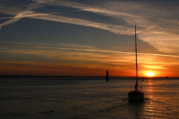 petit matin à Loctudy. Beau temps, belle mer.