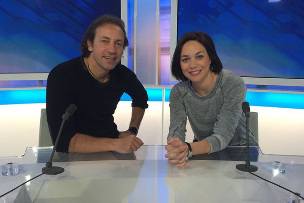 Nathalie Péchalat et Philippe Candeloro sur notre plateau.