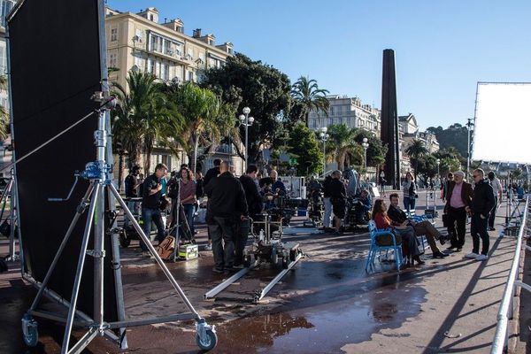 Tournage à Nice de la série "un crime parfait" diffusé sur France 3.