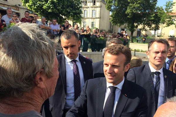 Emmanuel Macron en déplacement à Laval, le 3 septembre 2018