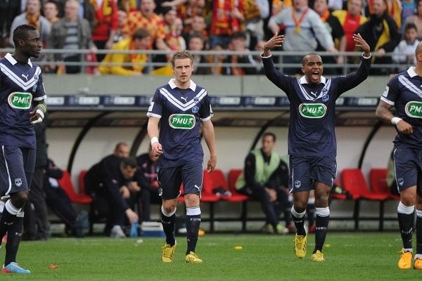 Les Girondins lors de leur qualification (face à Lens) pour la demi finale de la coupe de France.