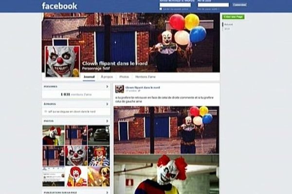 Sur Facebook, la police appelle à composer le 17 en cas de mauvaise rencontre avec un clown malveillant