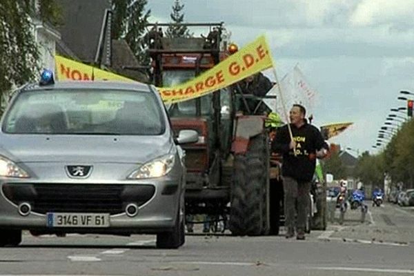 Les manifestants anti-GDE ont bloqué Alençon une bonne partie de l'après-midi ce venderdi