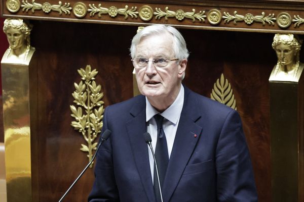 Michel Barnier à l'Assemblée nationale, lundi 2 décembre.