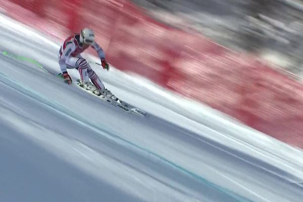 Johan Clarey, meilleure chance française sur le papier, termine 5e sur la descente de Val d'Isère.