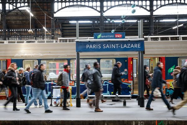 Premier jour de grève gare Saint-Lazare