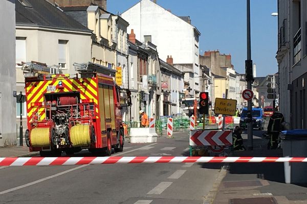 Une fuite gaz ce 28 mai sur un chantier proche de l'hôpital Saint-Jacques à Nantes, pas de victime, mais des personnes évacuées ou confinées chez elles