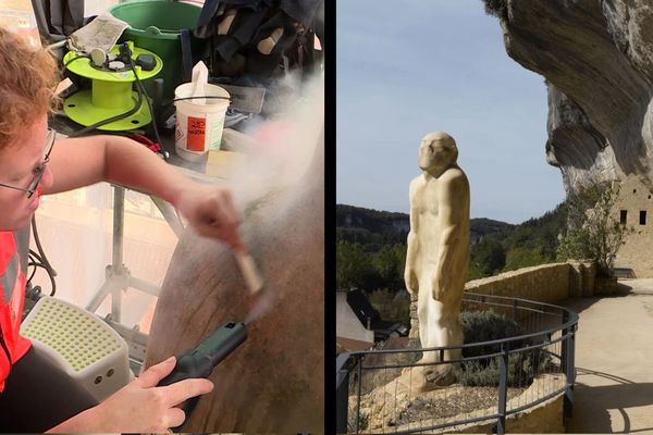 Après 90 ans de veille au-dessus de la Vallée de la Vézère, il était temps d'offrir une toilette à l'Homme Primitif