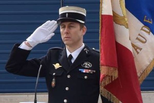 Le lieutenant-colonel Arnaud Beltrame au quartier général de Carcassone en 2018.