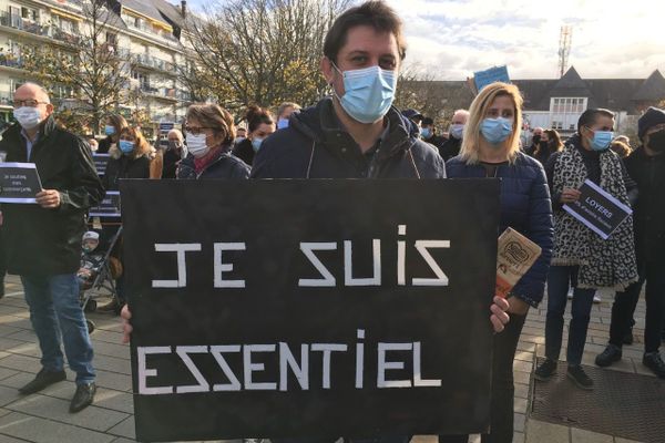 Manif des commerçants à La Baule, le 16 novembre 2020