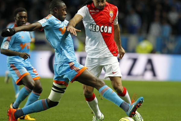 Giannelli Imbula sous le maillot de l'Olympique Marseille contre l'AS Monaco en décembre dernier au stade Louis II.