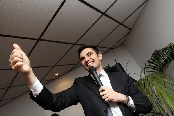 Xavier Bonnefont, le soir de sa victoire aux municipales d'Angoulême.