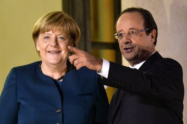 Angela Merkel et François Hollande en décembre 2013 à l'Elysée