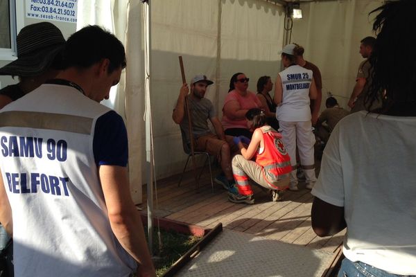 Le poste de secours au coeur du festival des Eurockéennes