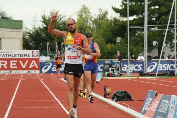 Yohann Diniz vainqueur du 10.000m marche Hommes (12/07/2014)