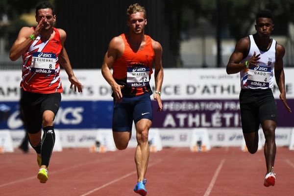 Ruben Gadot (à droite), lors des championnats de France Elite d'Athlétisme en 2017.