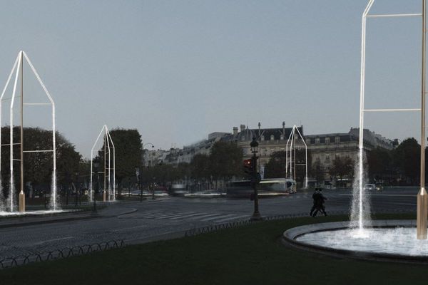 Les six fontaines du rond-point des Champs-Elysées à Paris étaient à l'arrêt depuis plus de 20 ans. Deux designers, les frères Ronan et Erwan Bouroullec, viennent de leur redonner vie.