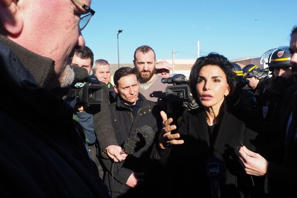 Perpignan - Rachida Dati apporte son soutien aux surveillants de prison - 23 janvier 2018.