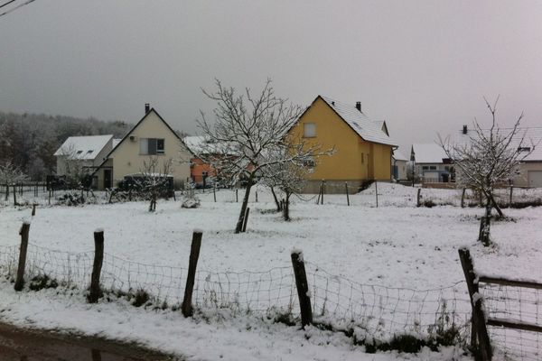 Paysage de neige à Guewenheim