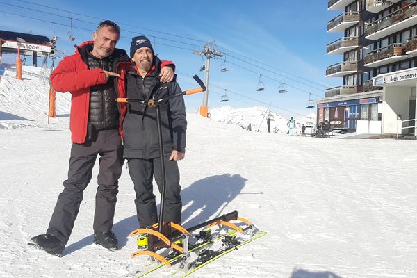 Laurent Guillaume et Marc Gostoli et le GoToSki à La Plagne