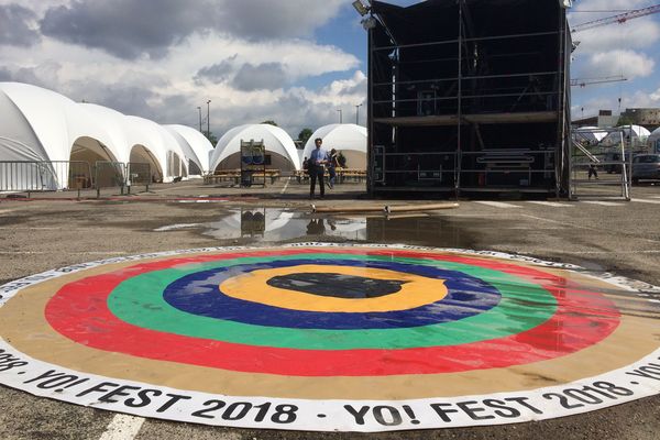 Une partie du site du Yo!Fest a été sévèrement touchée par les orages.