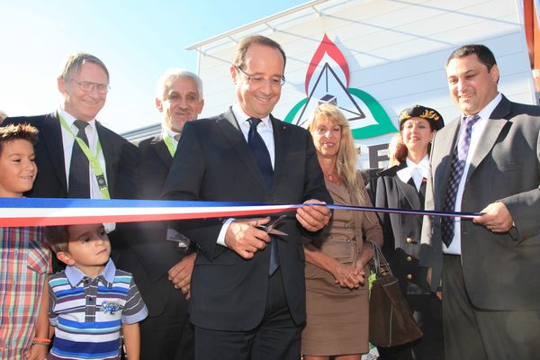 Inauguration de la PME Polytech à Tulle par François Hollande, 14/09/2012