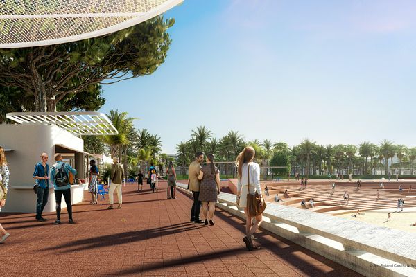 Un visuel du projet d'aménagement de la Croisette à Cannes.