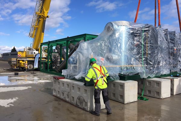 Avec ces modules livrés le 17 février, la production d'hydrogène vert va pouvoir démarrer à Strasbourg.