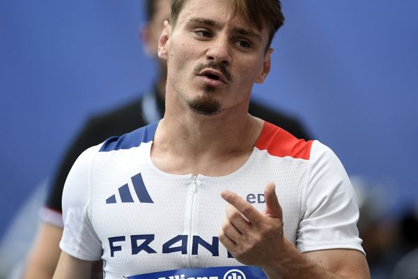 Dimitri Jozwicki, lors des championnats du monde d'athlétisme handisport, à Paris, en juillet 2023