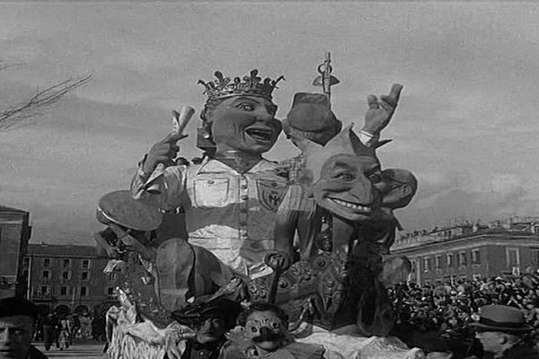 Le roi du carnaval de Nice en 1947.