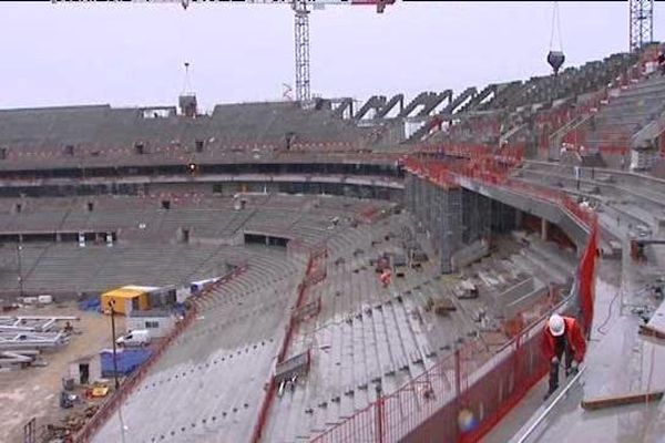 Chantier du stade des Lumières - Janvier 2015