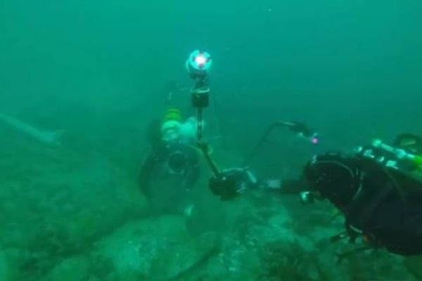 Fouilles archéologiques sous-marines, au large de Perros-Guirrec