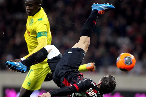 Papy Djilobodji face à Nice en février 2014