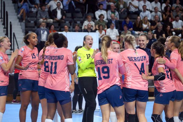 La joie des handballeuses nantaises le 27 septembre dernier à Dijon à l'issue de la 5e journée de championnat