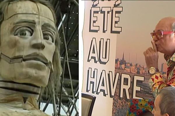 Le géant du Havre et son créateur, Jean-Luc Courcault, fondateur de la compagnie Royal de Luxe