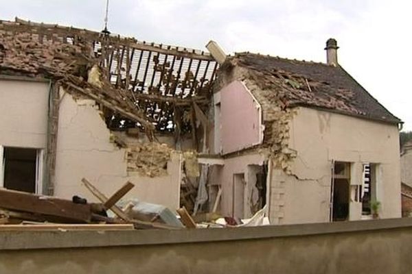 La maison a été soufflée par l'explosion