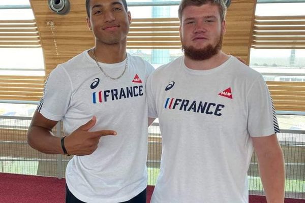 De l'or pour Erwan Konaté et du bronze pour Jean-Baptiste Bruxelle (photo des deux athlètes picards prise avant leur voyage pour Nairobi).