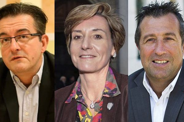 Philippe Lottiaux (FN), Cécile Helle (PS) et Bernard Chaussegros (UMP).